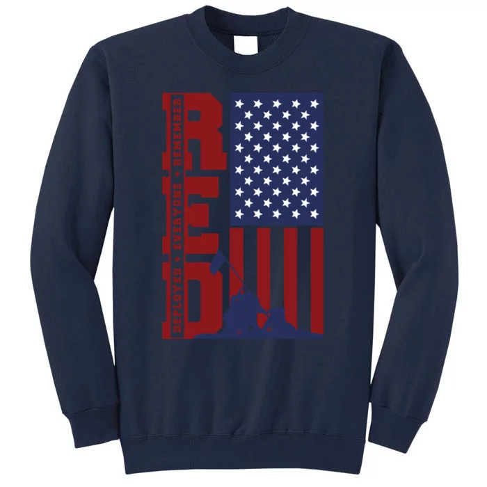 Red Remember Everyone Deployed Tall Sweatshirt