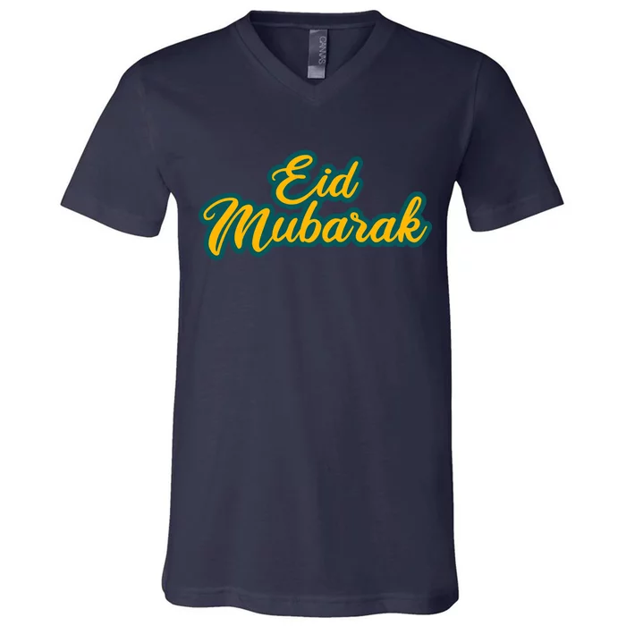 Retro Ramadan Eid Mubarak V-Neck T-Shirt