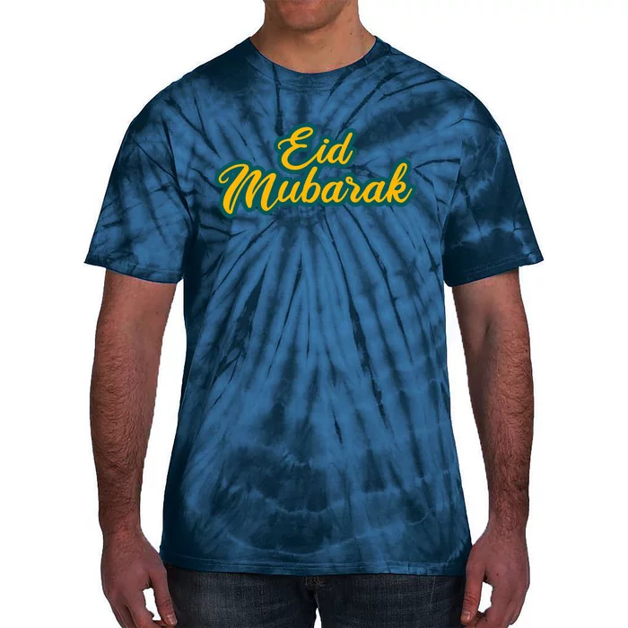 Retro Ramadan Eid Mubarak Tie-Dye T-Shirt