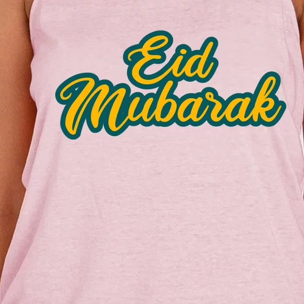 Retro Ramadan Eid Mubarak Women's Knotted Racerback Tank