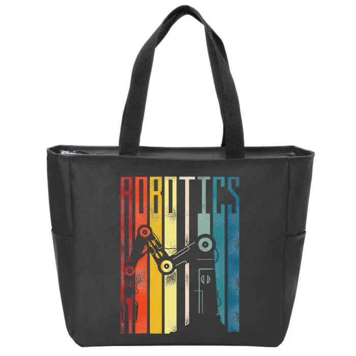 Robot Robotics Engineer Vintage Robotics Zip Tote Bag