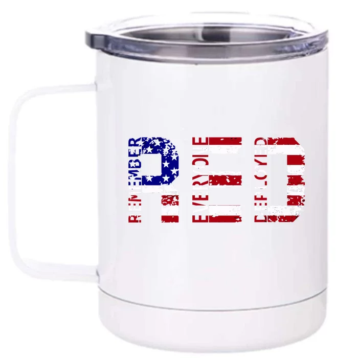 RED Remove Everyone Deployed Front & Back 12oz Stainless Steel Tumbler Cup