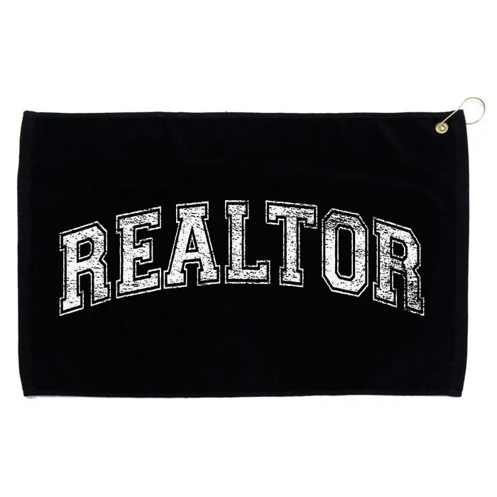 REALTOR REAL ESTATE AGENT BROKER VARSITY STYLE Grommeted Golf Towel