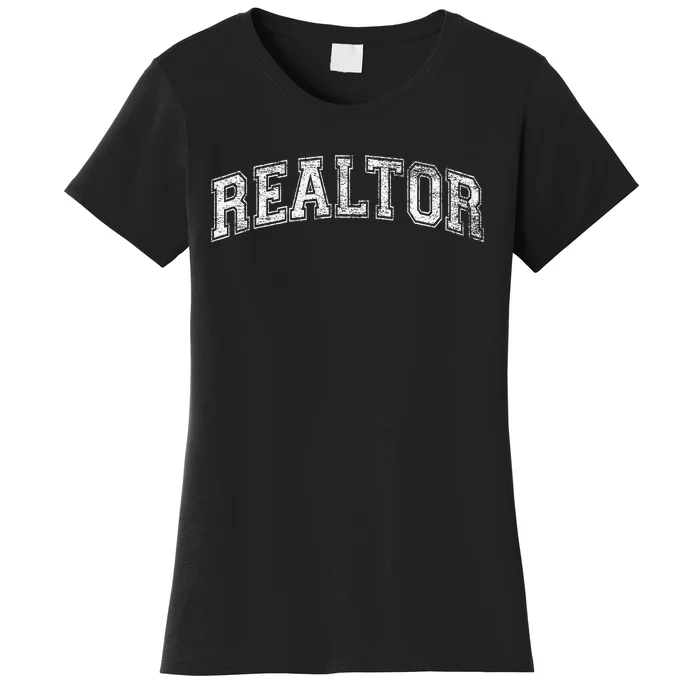 REALTOR REAL ESTATE AGENT BROKER VARSITY STYLE Women's T-Shirt