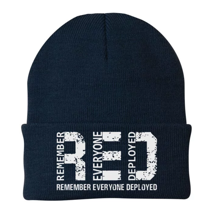 RED Remember Everyone Deployed Knit Cap Winter Beanie