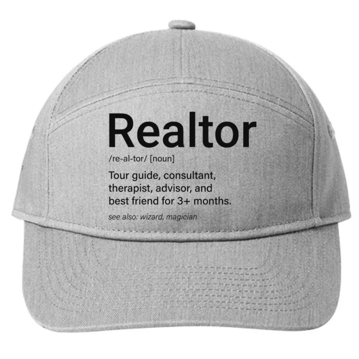 Realtor Real Estate Funny Real Estate 7-Panel Snapback Hat