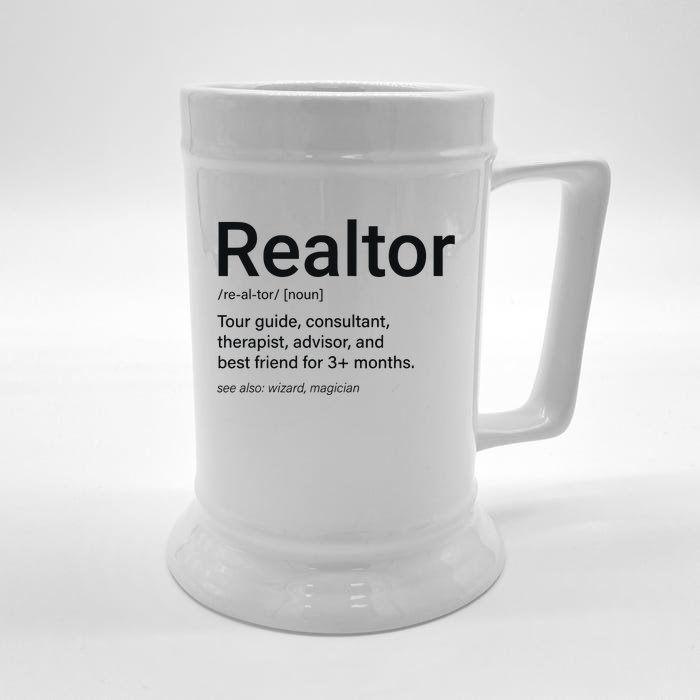 Realtor Real Estate Funny Real Estate Front & Back Beer Stein