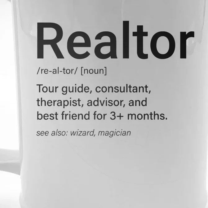 Realtor Real Estate Funny Real Estate Front & Back Beer Stein