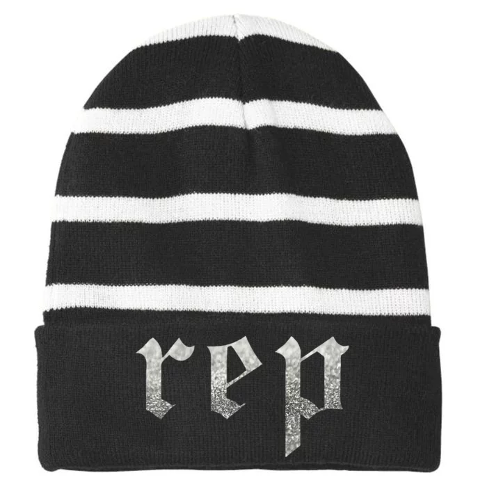 Rep Striped Beanie with Solid Band