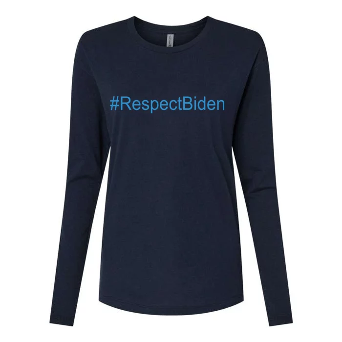 #RespectBiden Womens Cotton Relaxed Long Sleeve T-Shirt