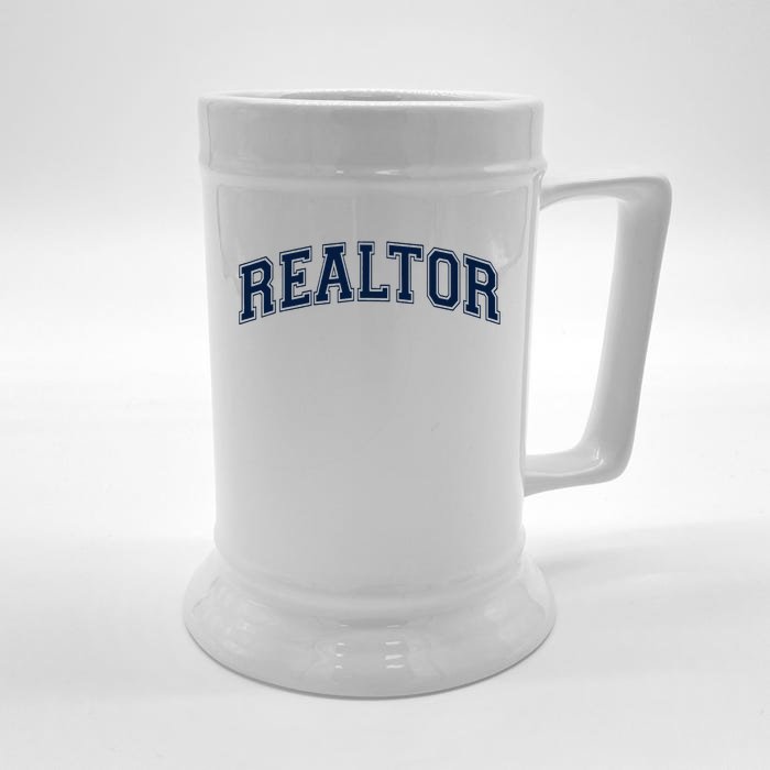 Realtor Real Estate Agent Broker Varsity Style Front & Back Beer Stein