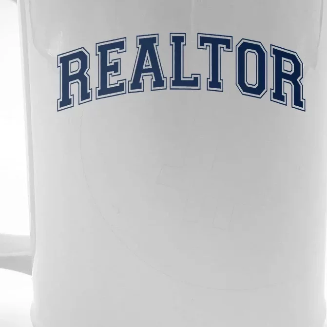 Realtor Real Estate Agent Broker Varsity Style Front & Back Beer Stein