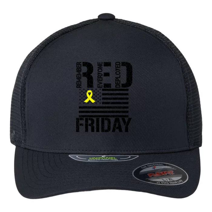 R.E.D. Remember Everyone Deployed Red Friday Flexfit Unipanel Trucker Cap