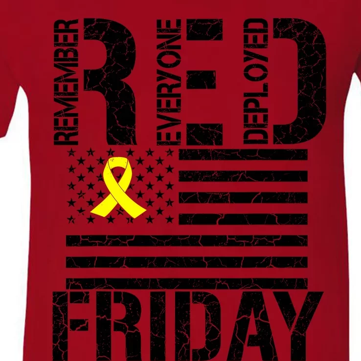 R.E.D. Remember Everyone Deployed Red Friday V-Neck T-Shirt