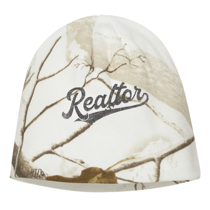 Realtor Real Estate Agent Retro Kati - Camo Knit Beanie