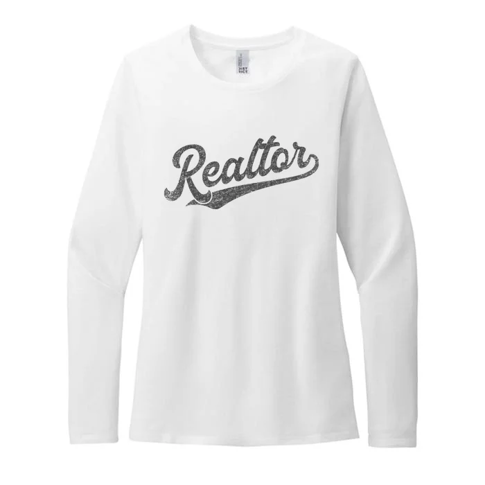 Realtor Real Estate Agent Retro Womens CVC Long Sleeve Shirt