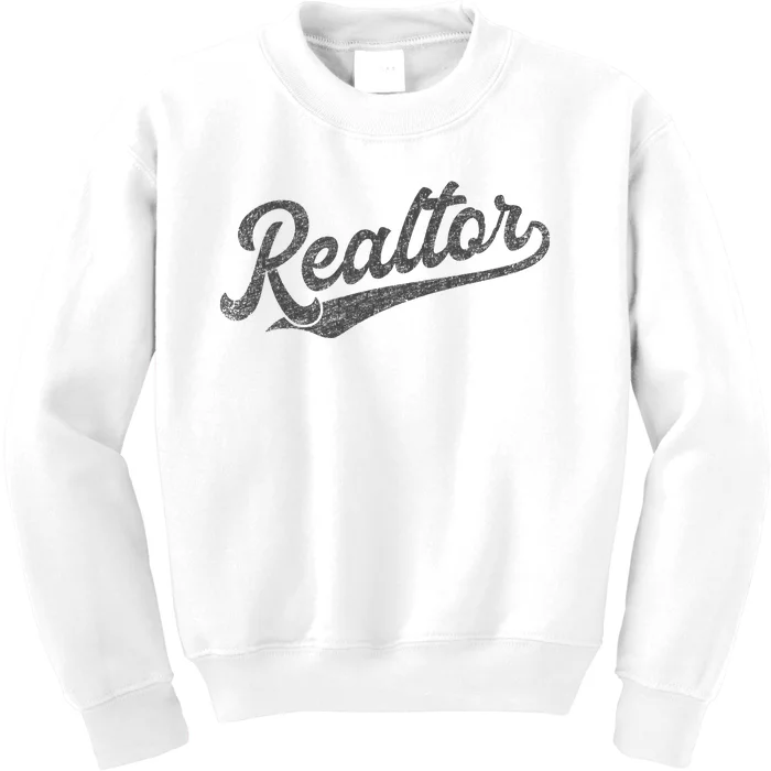 Realtor Real Estate Agent Retro Kids Sweatshirt