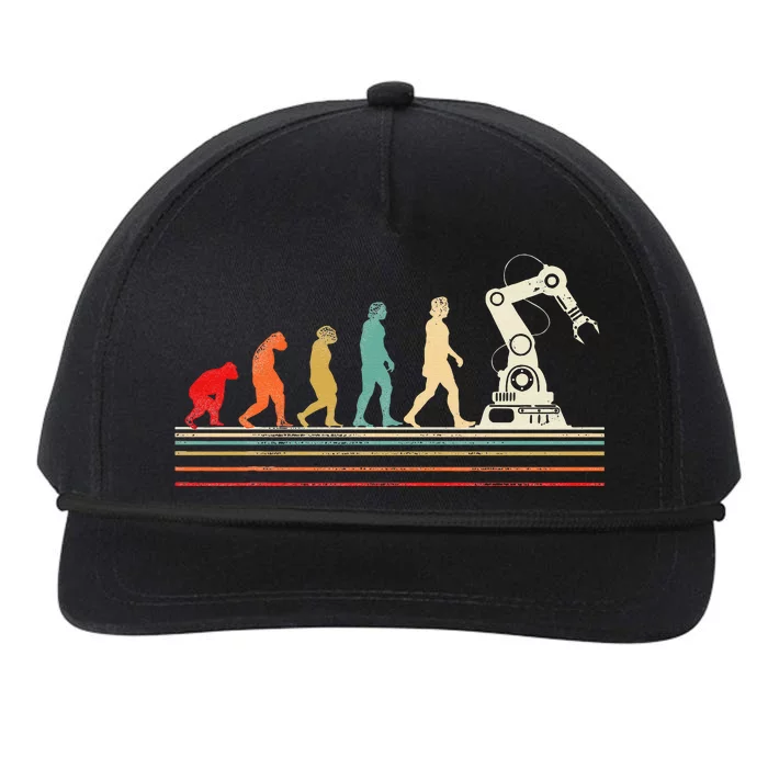 Robot Robotics Engineer Retro Vintage Snapback Five-Panel Rope Hat