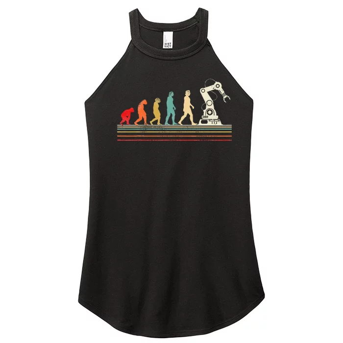 Robot Robotics Engineer Retro Vintage Women’s Perfect Tri Rocker Tank