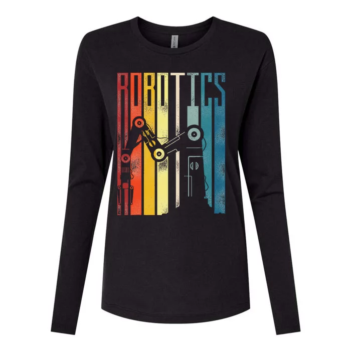 Robot Robotics Engineer Vintage Robotics Womens Cotton Relaxed Long Sleeve T-Shirt