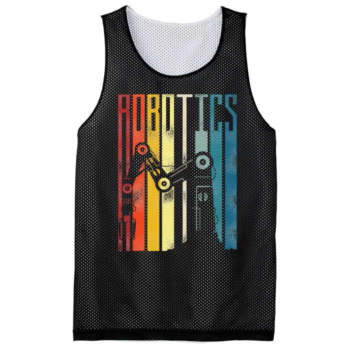 Robot Robotics Engineer Vintage Robotics Mesh Reversible Basketball Jersey Tank