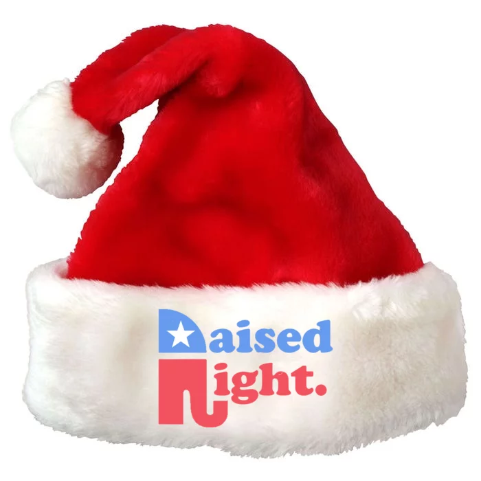 Raised Right Elephant Retro Premium Christmas Santa Hat