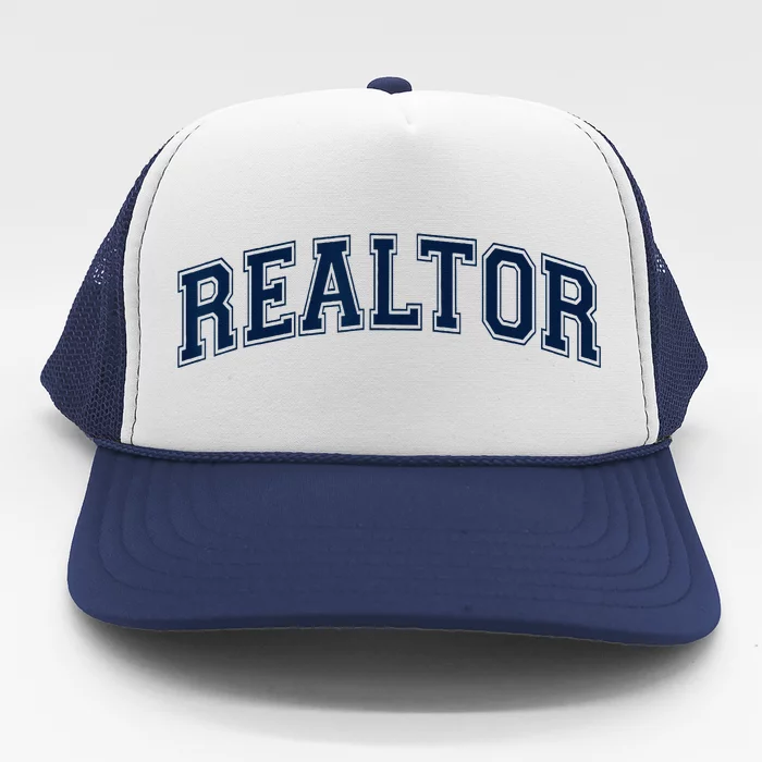 REALTOR REAL ESTATE AGENT BROKER VARSITY STYLE Trucker Hat