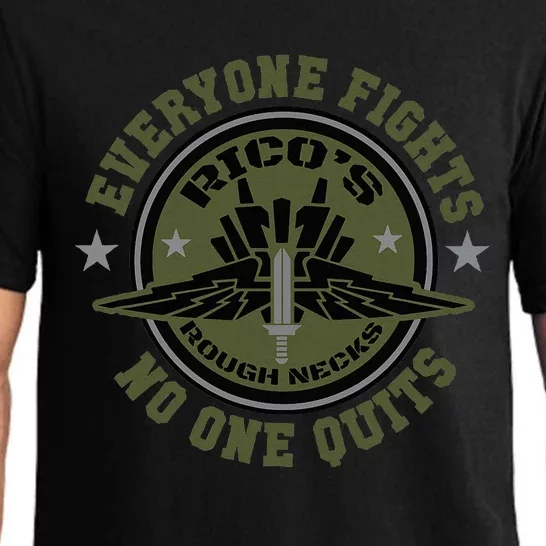 RicoS Roughnecks Everyone Fights No One Quits Pajama Set