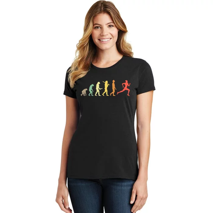 Retro Running Evolution Gift For Runners & Joggers Women's T-Shirt