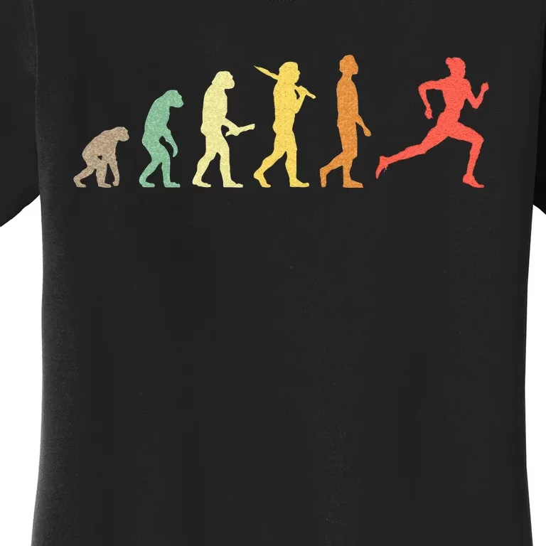 Retro Running Evolution Gift For Runners & Joggers Women's T-Shirt