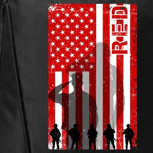 RED Remeber Everyone Deployed Support Military Troops City Backpack