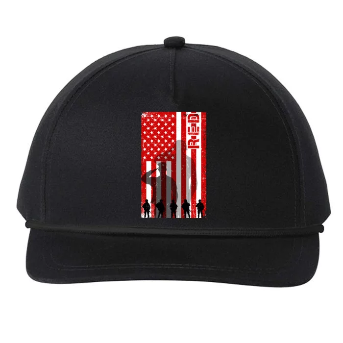 RED Remeber Everyone Deployed Support Military Troops Snapback Five-Panel Rope Hat