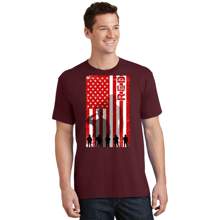 RED Remeber Everyone Deployed Support Military Troops T-Shirt