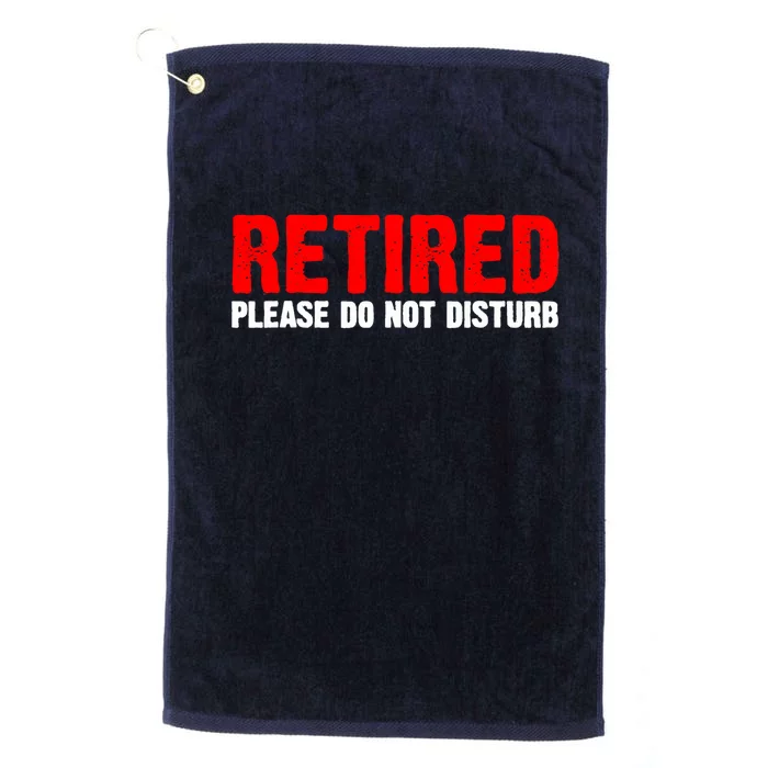 Unique Retirement  Retired Worked Retiring Platinum Collection Golf Towel