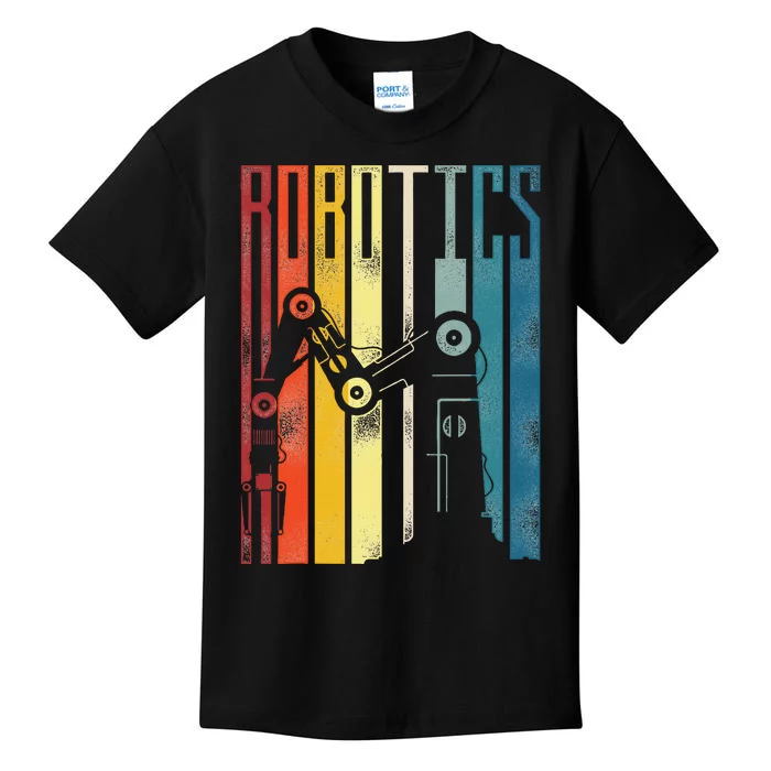 Robot Robotics Engineer Retro Vintage Robotics Kids T-Shirt