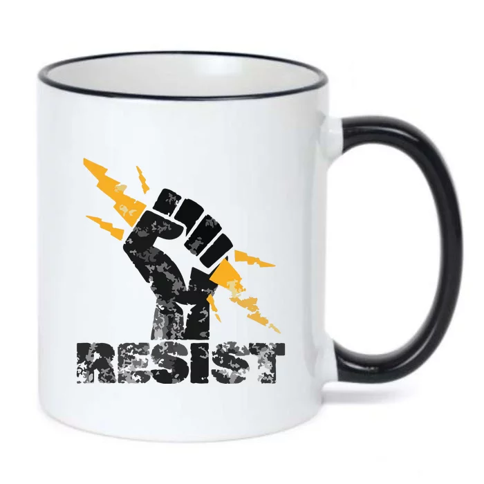 Resist | Resist Fist And Equal Right Black Color Changing Mug