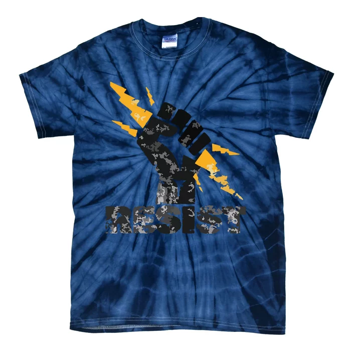 Resist | Resist Fist And Equal Right Tie-Dye T-Shirt