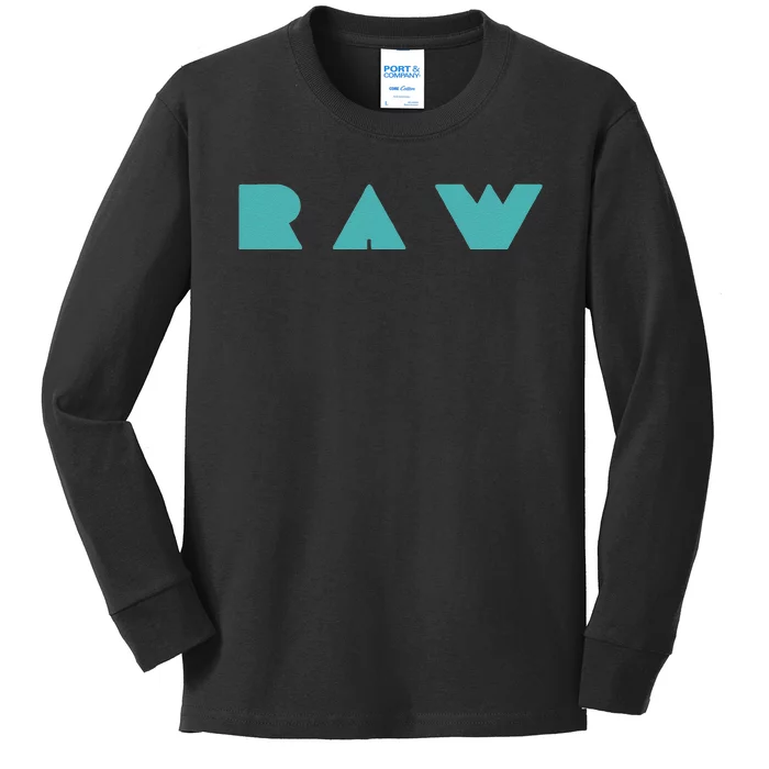 Raw Raw Foods Vegan Vegetarian Kids Long Sleeve Shirt