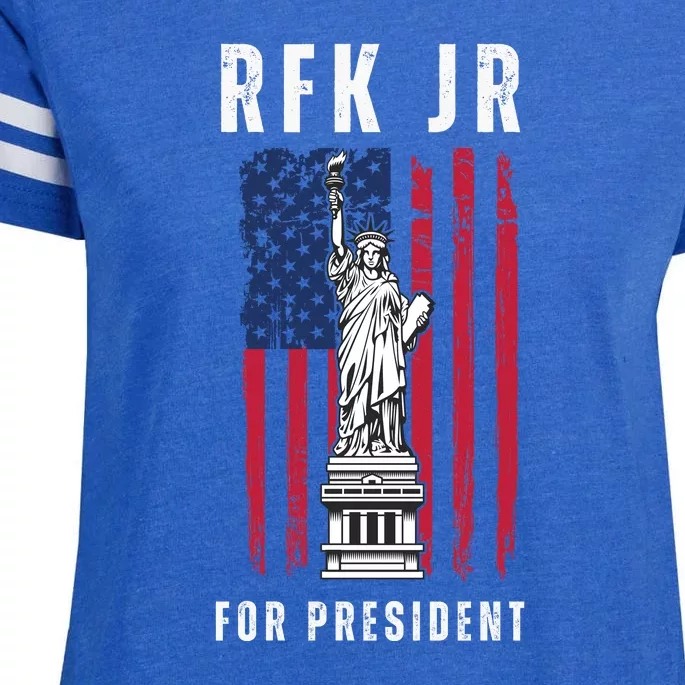 RFK Robert F Kennedy Jr For President 2024 Enza Ladies Jersey Football T-Shirt