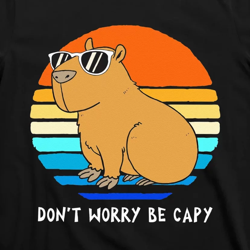 Retro Rodent Funny Capybara Dont Be Worry Be Capy T-Shirt