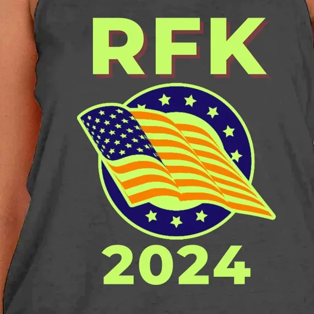 RFK Robert F Kennedy Jr For President 2024 Women's Knotted Racerback Tank