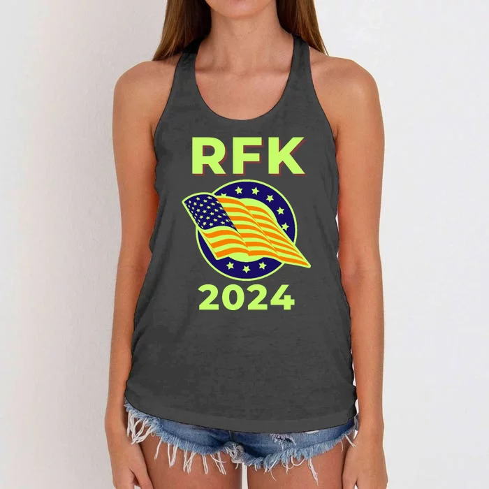 RFK Robert F Kennedy Jr For President 2024 Women's Knotted Racerback Tank