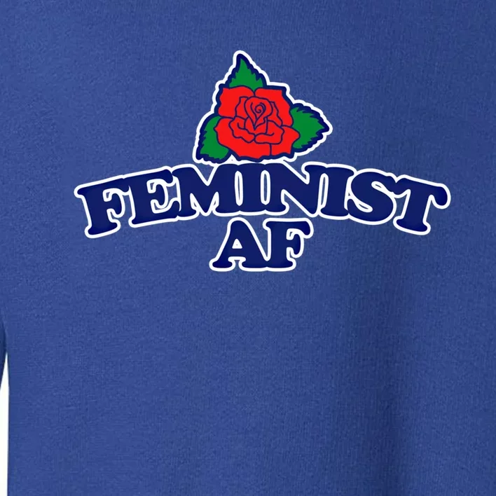 Retro Rose Feminist Af Gift Toddler Sweatshirt