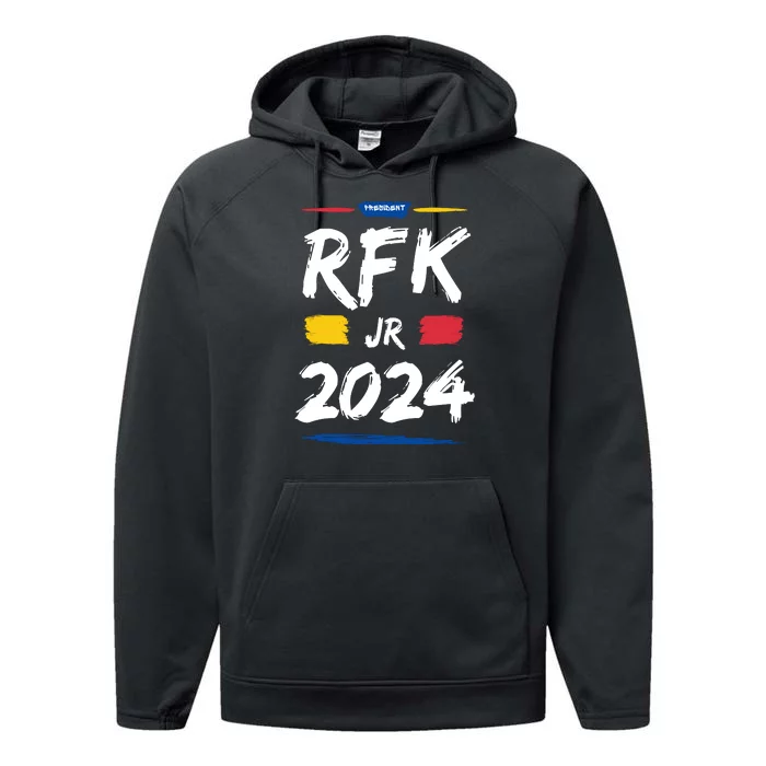 RFK Robert F Kennedy Jr For President 2024 Performance Fleece Hoodie