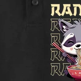 Ramen Raccoon Funny Gift Dry Zone Grid Performance Polo