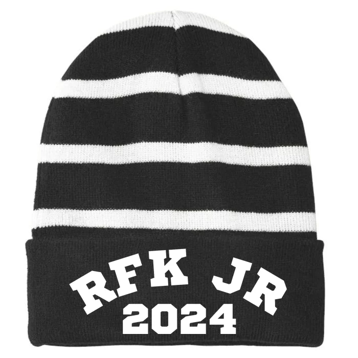 RFK Robert F Kennedy Jr For President 2024 Striped Beanie with Solid Band