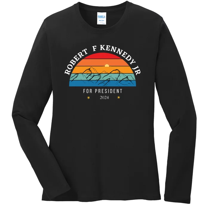 RFK Robert F Kennedy Jr For President 2024 Ladies Long Sleeve Shirt