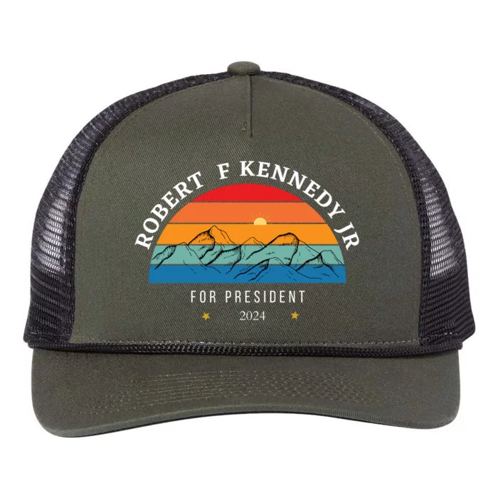 RFK Robert F Kennedy Jr For President 2024 Retro Rope Trucker Hat Cap