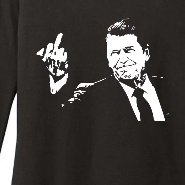 Ronald Reagan Flipping Womens CVC Long Sleeve Shirt