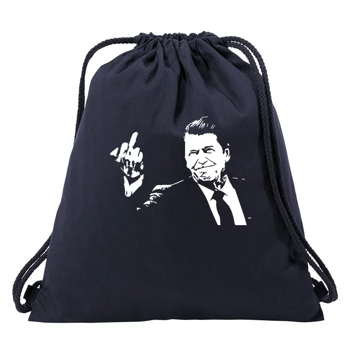 Ronald Reagan Flipping Drawstring Bag